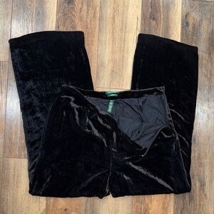 Lauren Ralph Lauren Exclusive Black Velvet Pants